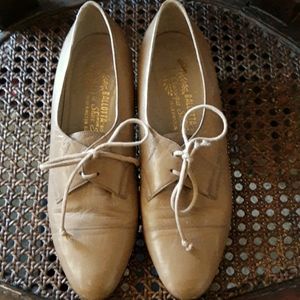 Ballotta Italy Taupe 2 Inch Heel Oxfords Size 7.5